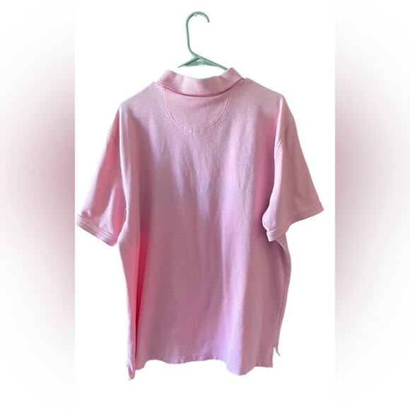 Izod Mens XXL Advantage Performance Natural Stretch Pink Blue Polo Shirt - Picture 4 of 4